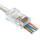 Конектор Kingda UTP RJ45 для обтиску кручений пари в упаковці 100 шт Прозорий - зображення 1