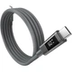 Магнитный кабель для передачи данных Choetech USB-C M-M PD 60W LED-дисплей 1.2м Gray (XCC-1067-GY) - изображение 3
