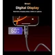 Магнитный кабель для передачи данных Choetech USB-C M-M PD 60W LED-дисплей 1.2м Gray (XCC-1067-GY) - изображение 6