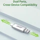 Флеш память Acer UT300 32GB USB 3.2 Gen1 Dual Drive USB-C USB-A металл Grey (BL.9BWWA.588) - изображение 7
