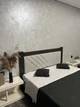 Ліжко деревʼянне 120*200 венге з м'яким ізголів'ям Тканина Номер5 (без шухляд) - зображення 3