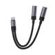 Перехідник ACEFAST USB-C 2-in-1 charging audio adapter J14 |0.17m, PD60W/3A| Black - зображення 2