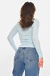 Кофта женская однотонная голубого цвета Fashion размер 42-44 (213789) - изображение 3