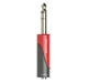 Переходник аудио Jack 6.3 stereo male (папа) - Jack 3.5 female (мама) Roxtone RPA-N240 - изображение 1