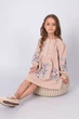 Сукня-вишиванка для дівчинки Mevis 5762 світло-коричневого кольору розмір 104 - зображення 2