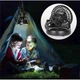 Портативный туристический вентилятор с LED фонарем 2-в-1 Happy Camper, кемпинговый светильник-вентилятор, походный, для путешествий, рыбалки и аварийного освещения - изображение 3