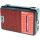 Портативный радиоприемник Golon RX-A08AC, AM/FM/TV/SW1/SW2, сеть/батарейки, черно-красный - изображение 2