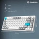 Клавиатура игровая беспроводная GamePro Asgard Yord MK266WH Bluetooth и 2.4G, USB, механическая Super Red Switch, RGB подсветка, белая - изображение 6