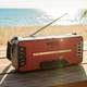 Портативная колонка Golon RX-S2618BTS Red, Bluetooth, солнечная панель, аккумулятор до 6 часов работы, красная - изображение 2