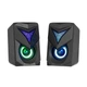 Комп’ютерні колонки Xtrike ME SK-405 Gaming Speaker, RGB, 3 Вт×2, USB, 3.5 мм AUX, чорні - зображення 4