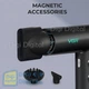 Фен профессиональный VGR V-401 BLACK 40 уровней обдува 70000 - 110000 RPM 40 уровней температуры 60°C - 100°C 3 насадки - изображение 9
