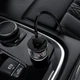 Адаптер автомобільний Hoco Z42 Light road dual port digital display Car charger Вlack зарядний пристрій для телефона |1USB/1Type-C, 5A, PD20W/QC3.0| Чорний - зображення 8