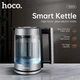 Електричний Чайник Електрочайник 1.8л HOCO HA01A Kitchen high boron glass electric kettle Silver з нержавіючої сталі та скла | Срібний - зображення 4