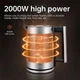 Електричний Чайник Електрочайник 1.8л HOCO HA01A Kitchen high boron glass electric kettle Silver з нержавіючої сталі та скла | Срібний - зображення 6