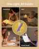 Акумуляторна гнучка обертова Лампа на прищіпці з таймером Glocusent A24 Rotatable Book Light book light для читання в ліжку дворядна конструкція з 22 світлодіодами |2700/3400/6000K, 100h, 1000mah| Фіолетовий - зображення 4