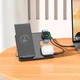 Беспроводная зарядка Qi 3в1 HOCO CQ2 Flash folding QI |27W Max| Док-станция для iPhone+iWatch+Airpods Black - изображение 2