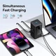 Мережевий зарядний пристрій Baseus GaN5 PowerCombo Digital PowerStrip 65W 2AC+USB+Type-C + кабель Baseus Type-C to Type-C 100W 20V/5A 1м Чорний - зображення 7