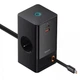Мережевий зарядний пристрій Baseus GaN5 PowerCombo Digital PowerStrip 65W 2AC+USB+Type-C + кабель Baseus Type-C to Type-C 100W 20V/5A 1м Чорний - зображення 10