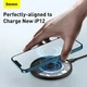 Бездротовий зарядний пристрій Baseus Simple Magnetic Wireless Charger с технологією Qi 15W (WXJK-E02) Transparent - зображення 9