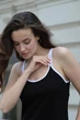 Платье-майка женское Intruder Luna/Луна трикотажное миди с белым кантом повседневное летнее чёрное/XS - изображение 4