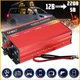 Перетворювач AC/DC на машину, UKC AR 2500W 12V, Інвертор на автомобіль, 12V/220V/2500W, міцний алюмінієвий корпус + USB-вихід 5В для заряджання гаджетів, червоний - зображення 9