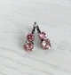 Серьги Hand Made винтажные с кристаллами Swarovski в розовых оттенках - изображение 1