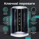 Душевая кабина TKF 100x100x215см угловой гидробокс акриловый поддон 15см тонированное стекло гидромассаж для дома - изображение 2