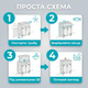 Тумба Vivia Classic под умывальник 77х39х55см белая две двери для ванной комнаты дома отеля ДСП влагостойкая - изображение 8