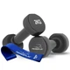 Гантели виниловые PowerPlay 4121 2 х 2 кг черные пара (PP_4121_2*2kg) - изображение 1