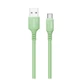 Кабель ColorWay USB-USB Type-C, soft silicone, 2.4А, 1м, Green (CW-CBUC042-GR) - зображення 1