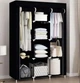 Складна каркасна тканинна шафа Storage Wardrobe 88130, шафа на три секції 130*45*175 см, розбірна для гардеробу, коричнева - зображення 7