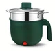 Електрокаструля-скороварка 1,5 л Rice Cooker з антипригарним покриттям, багатофункціональна пароварка 600 Вт, зелена - зображення 1