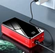 Потужний повербанк з ліхтариком та LED-дисплеєм 50000 mAh (2xUSB, microUSB, Type-C), універсальна мобільна батарея, червона - зображення 3
