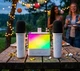 Портативная Bluetooth колонка K18 с LED подсветкой + 2 микрофона, для вечеринок и караоке, на аккумуляторе 2000 мАч, до 8 часов работы, белая - изображение 3