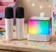 Портативная Bluetooth колонка K18 с LED подсветкой + 2 микрофона, для вечеринок и караоке, на аккумуляторе 2000 мАч, до 8 часов работы, белая - изображение 7