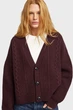 Жіночий бордовий шерстяний кардиган Cable G-Star RAW S D27729, D770 - зображення 4
