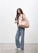 Женская сумка Хобо из структурированной экокожи со съемным кошельком SAMBAG Пудровый (54430341637) - изображение 4