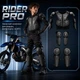 Защитная экипировка RIDER PRO для детей и подростков, комплект защиты груди, спины, плеч, локтей, коленей и голени для велосипеда, роликов, самоката, эндуро и ATV (черный) - изображение 1