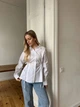 Рубашка женская на завязках белого цвета 37907 42/46 - изображение 3