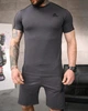 Летний комплект Adidas серый мужской футболка и шорты XXL - изображение 2