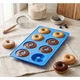 Силиконовая форма для пончиков Donuts R34950 на 8 ячеек, 28.5×16.5 см, синяя - изображение 2