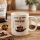 Чашка порцеляна з принтом Aroma R40660 330 мл Білий з коричневим та чорним - зображення 3