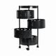 Этажерка на колесах SphereAl R100102-W поворотные корзины железная 4 яруса 33х81 см Черный - изображение 2
