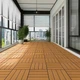 Композитная плитка для террас, садовых дорожек Sticker Wall SW-00001711 ДПК 300х300х23 мм Натуральное дерево (SHiz17150) - изображение 2