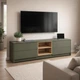 Комод Эмма Orange-Line 160 TV Зеленый Дымчатый/Дуб Эвок прибрежный - изображение 2
