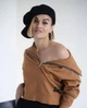 Світшот жіночий тофі короткий KAPTSOVA MKKS900906-1 - 46/48, Гірчичний - зображення 2