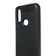 Чехол для телефона Motorola E6i карбоновый противоударный с высокими бортами черный - изображение 4