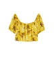 Топ Pull & Bear жовтий в візерунки TJAEL569 M - изображение 6