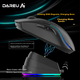 Бездротова дротова Bluetooth-миша DAREU A950 Starry Sky Edition з трьома режимами, підходить для середніх та великих рук, легка, з RGB-підсвіткою та базою - зображення 4