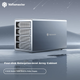 Корпус для жорсткого диска Yottamaster Disk Array, корпус для 2,5/3,5-дюймового механічного/SSD твердотільного накопичувача з кількома відсіками, зовнішній RAID-корпус для ноутбуків та настільних комп'ютерів, чотири відсіки FS4RU3 - зображення 4